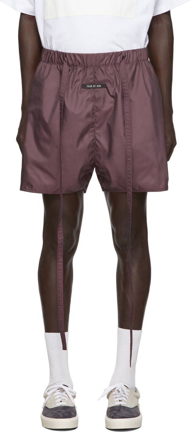 Fear of God Burgundy Military Physical Training Shorts