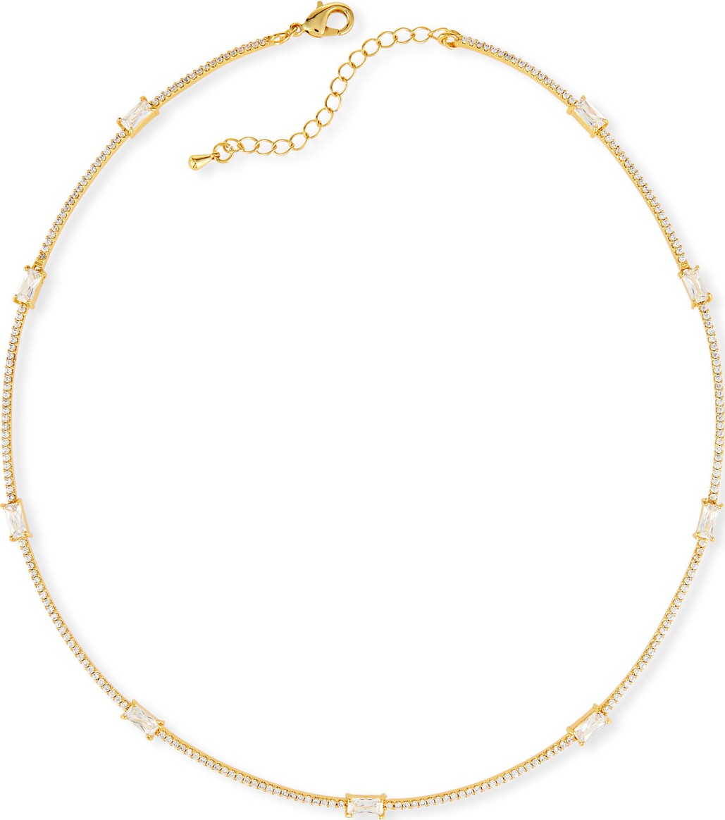 Fallon Baguette Bar Collar Necklace