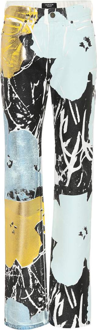 Calvin Klein 205W39NYC Flowers high-waisted jeans