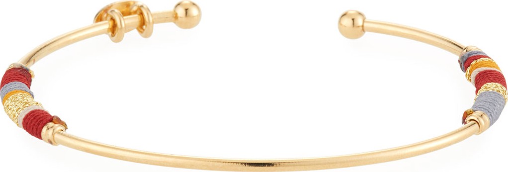 GAS Bijoux Zanzibar Bangle Bracelet, Red/Gold