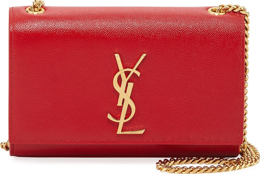 Saint Laurent Kate Monogram YSL Small Grain Leather Crossbody Bag