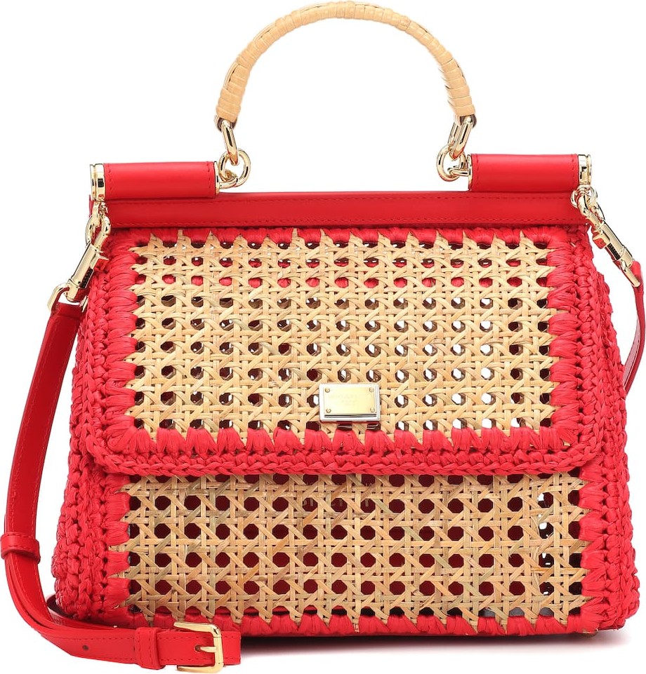 Dolce & Gabbana Medium Sicily wicker shoulder bag