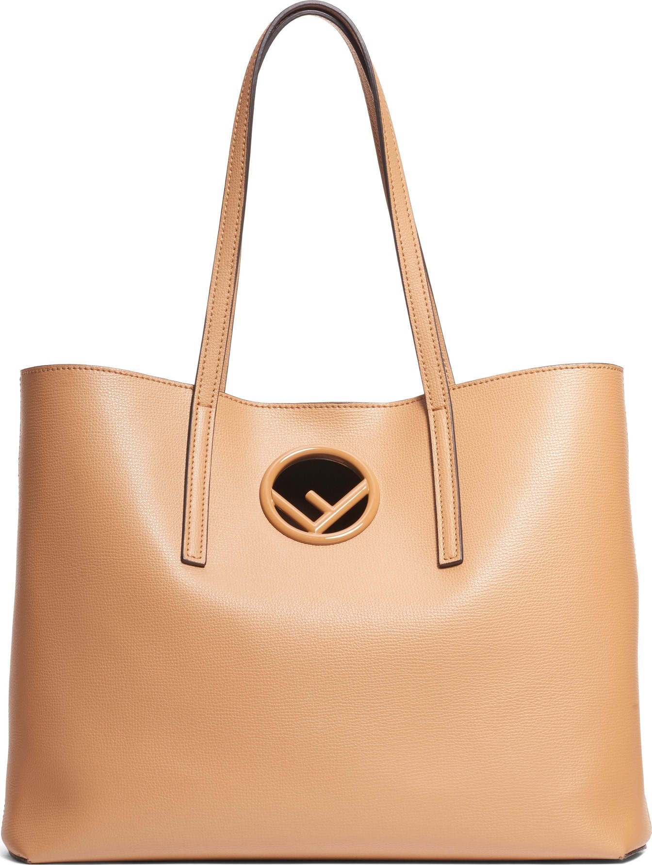 Fendi Logo Leather Shopper
