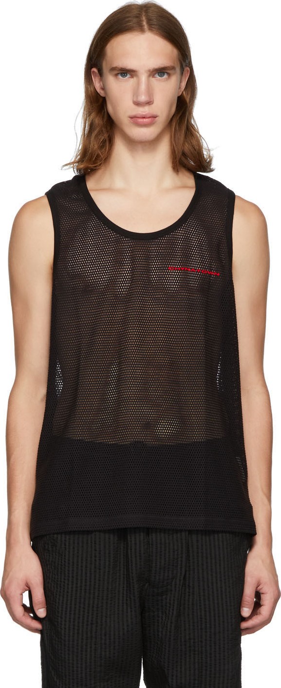 Alexander Wang Black Mesh 'Chynatown' Tank Top