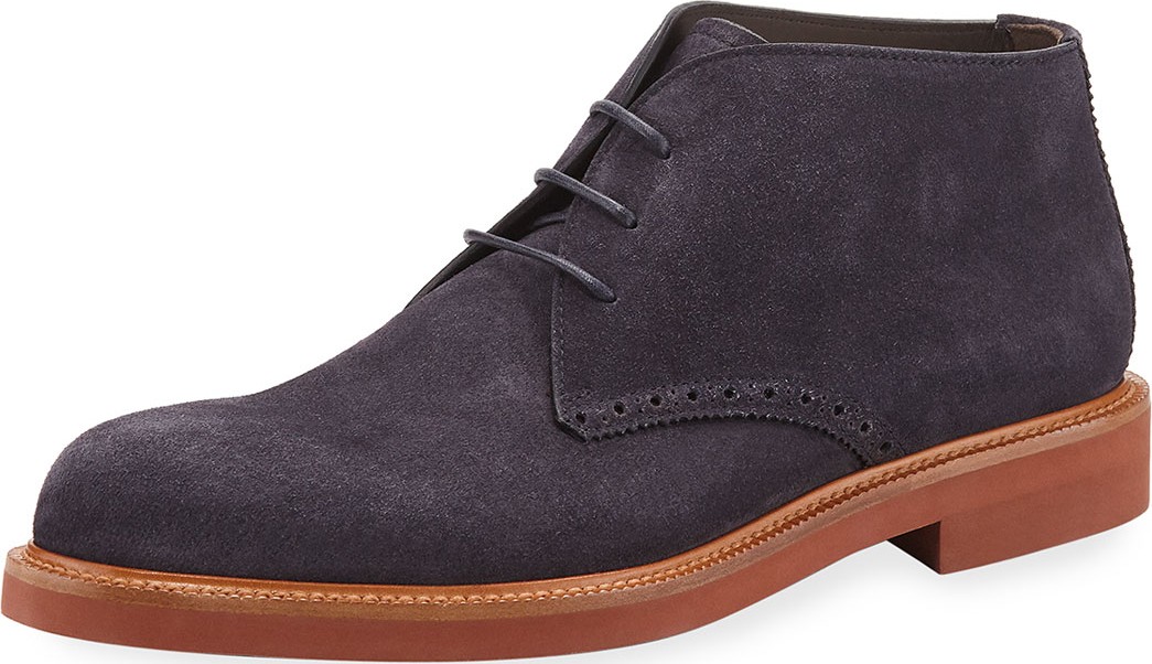 Ermenegildo Zegna Men's Trivero Suede Ankle Boot