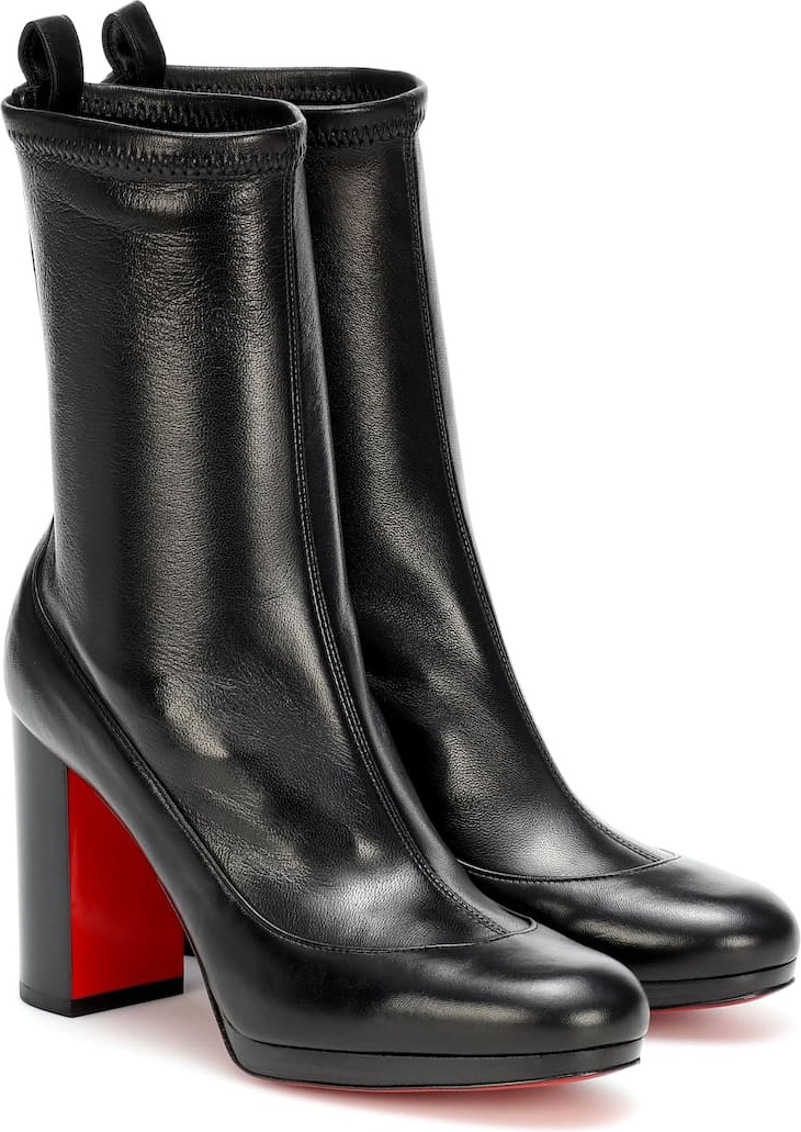 Christian Louboutin Contrevent 100 leather ankle boots