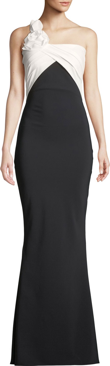 La Petite Robe di Chiara Boni Amaranta Colorblock 3D Flower Dress