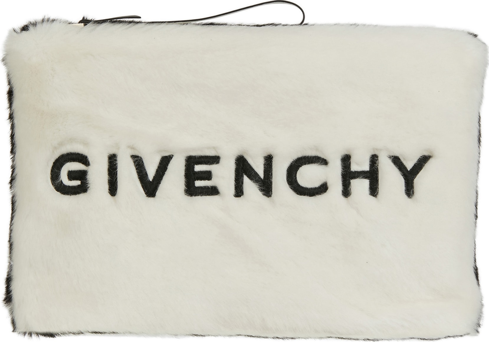 Givenchy Logo Faux Fur Clutch