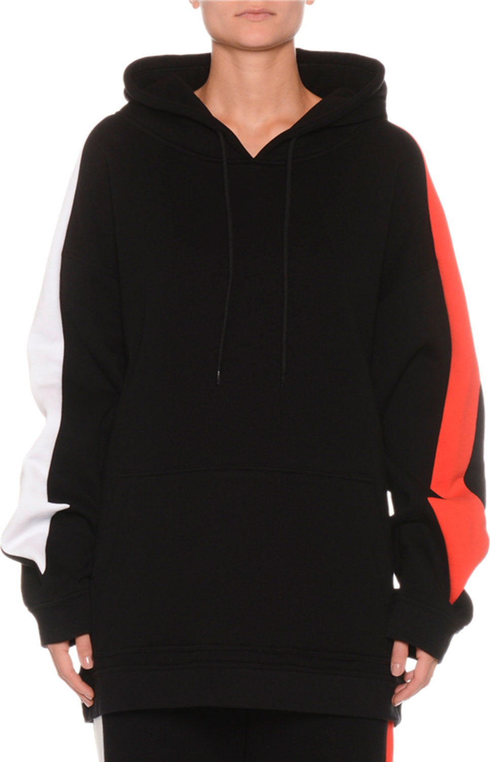 MSGM Oversized Cotton Hoodie w/ Arrows