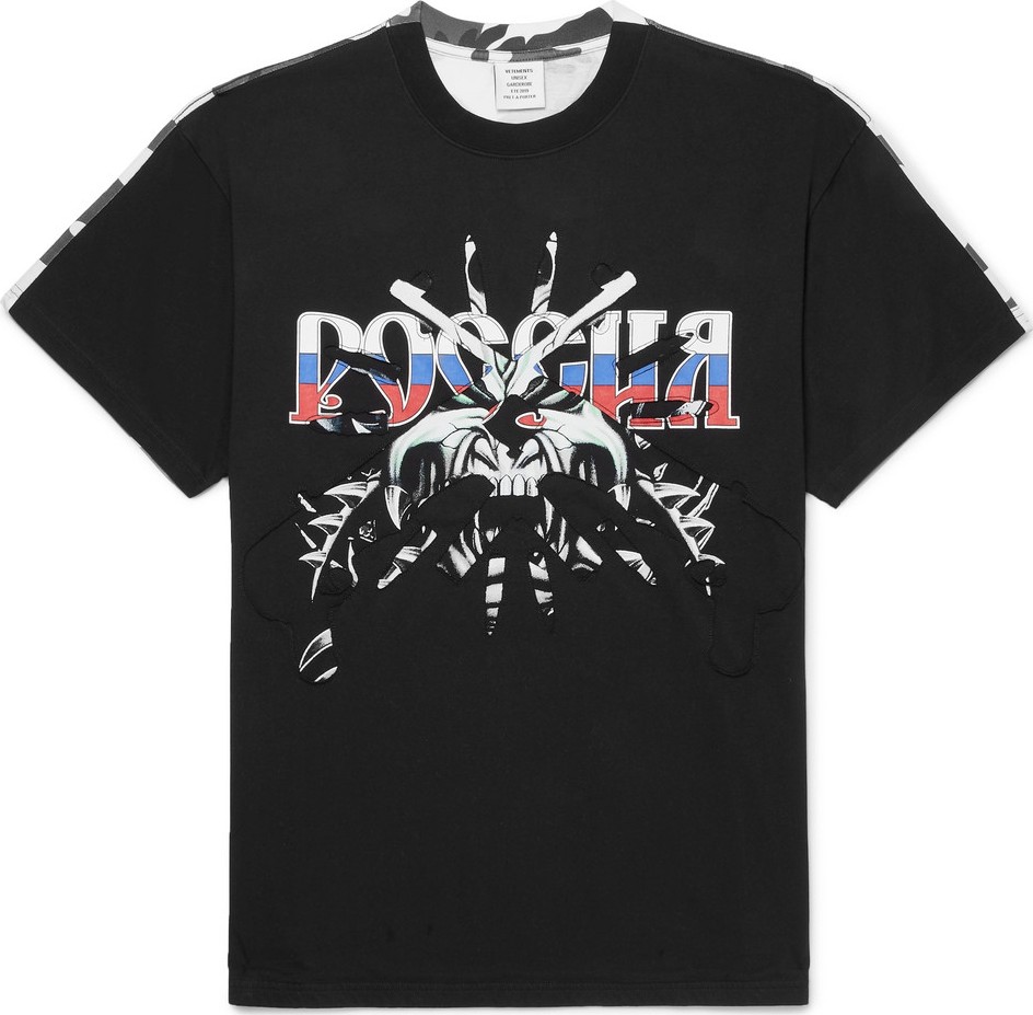 Vetements Oversized Printed Cotton-Jersey T-Shirt