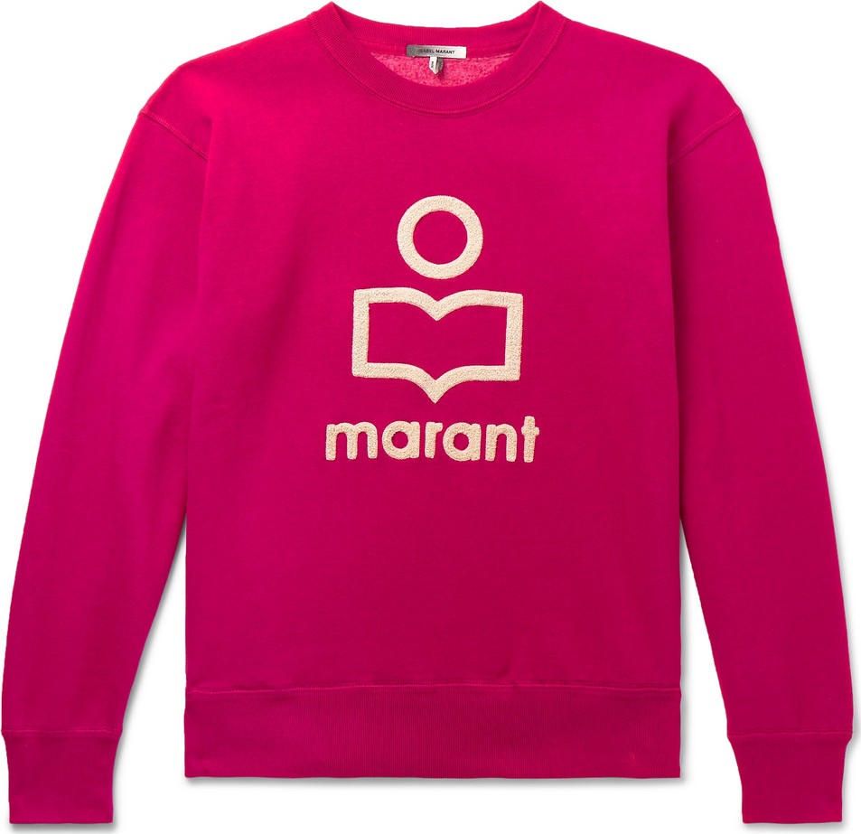 Isabel Marant Mikeli Logo-Appliquéd Fleece-Back Cotton-Blend Jersey Sweatshirt