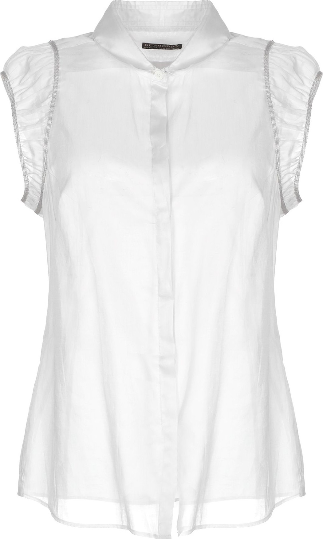 Burberry London England Solid Color Shirts & Blouses