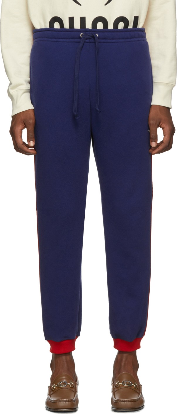 Gucci Blue GG Star Striped Lounge Pants