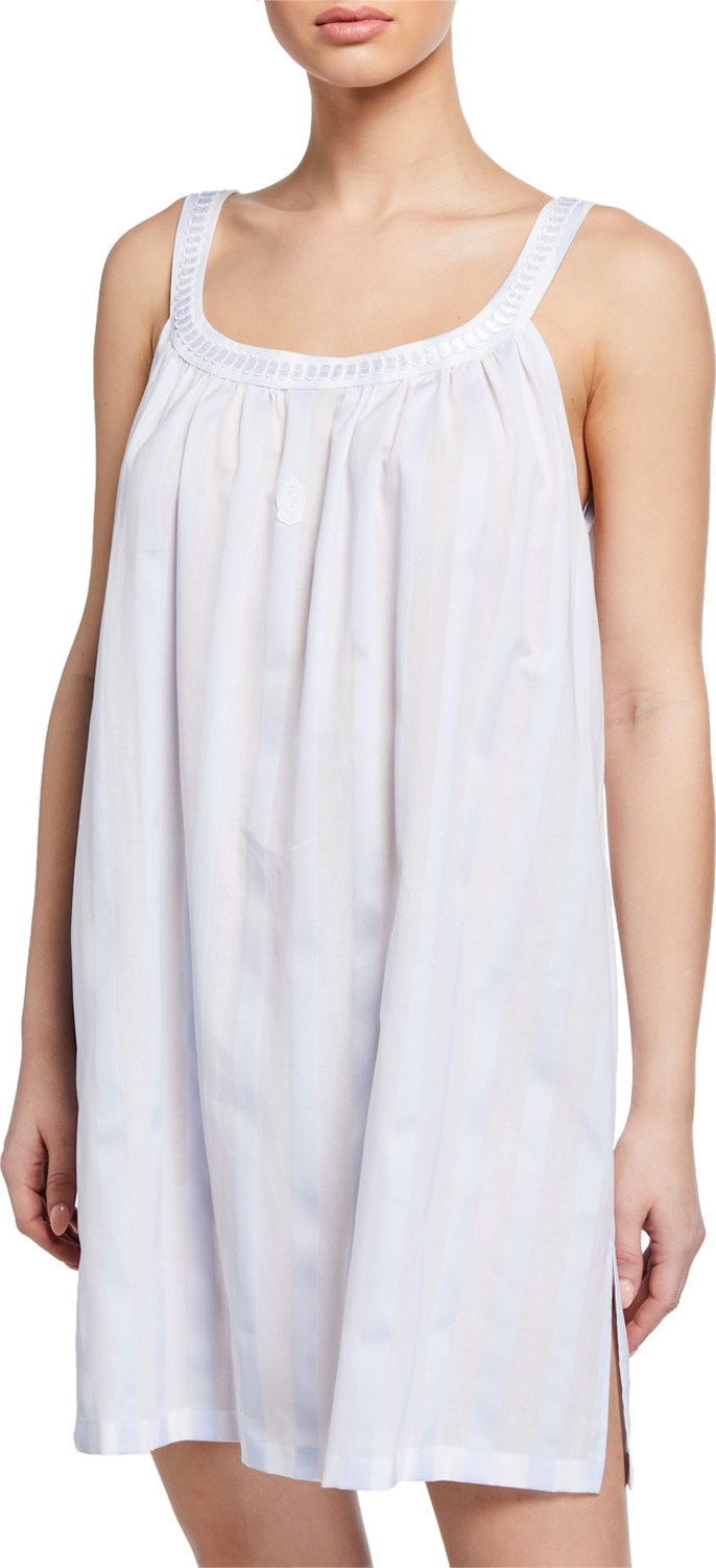 Celestine Daliah Sleeveless Celestine Satin Striped Babydoll Nightgown