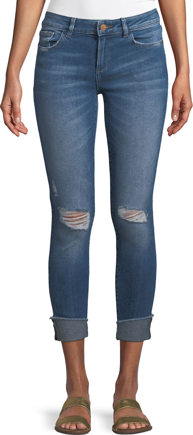 DL1961 Florence Mid-Rise Instasculpt Skinny Cropped Jeans