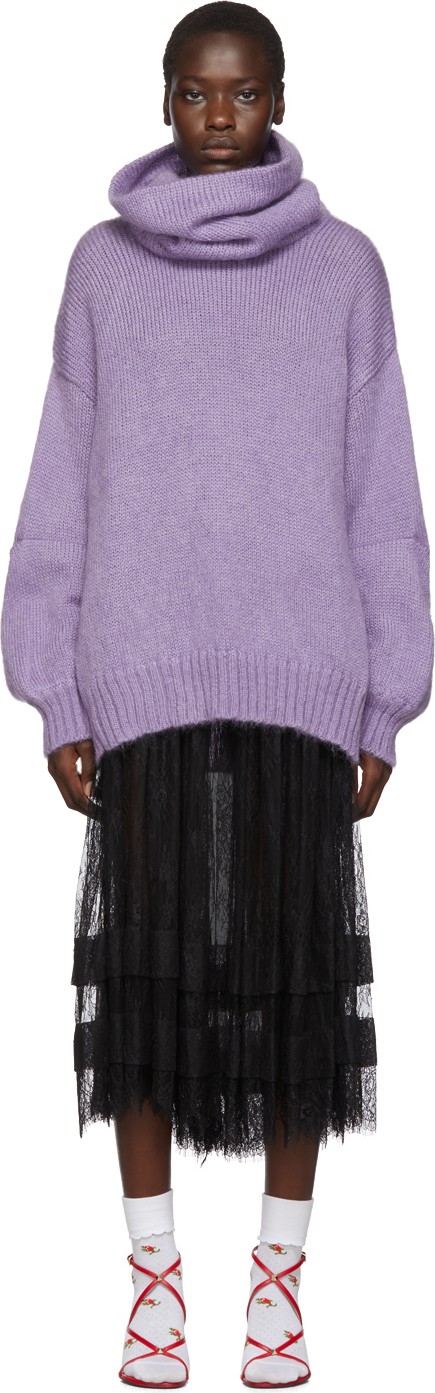 Undercover Purple Oversized Turtleneck