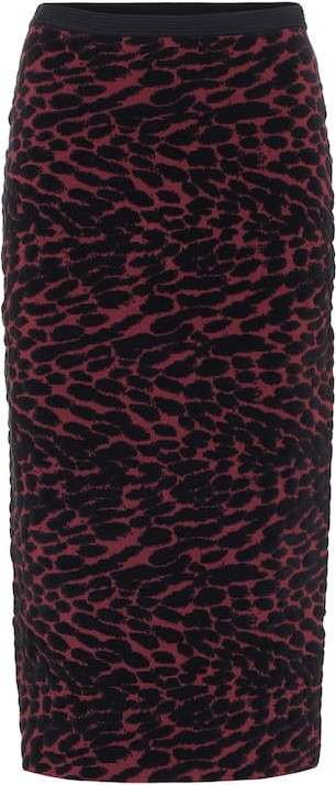 DIANE von FURSTENBERG Vita stretch-velvet skirt