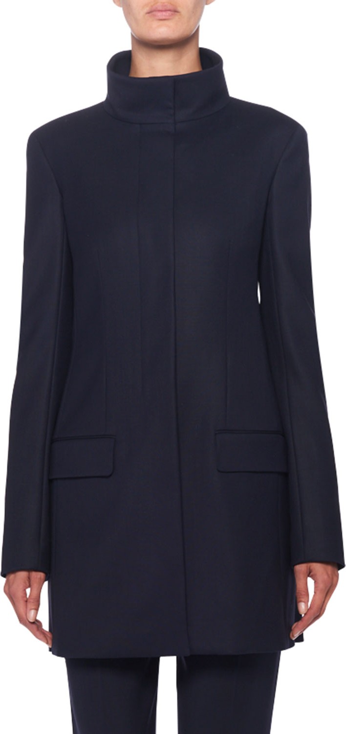THE ROW Payton Mock-Neck Wool-Twill Jacket