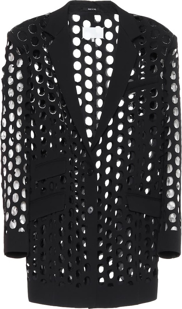 Maison Margiela Perforated crêpe blazer