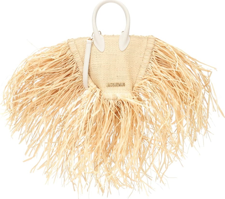 Jacquemus Le Petite Baci raffia tote