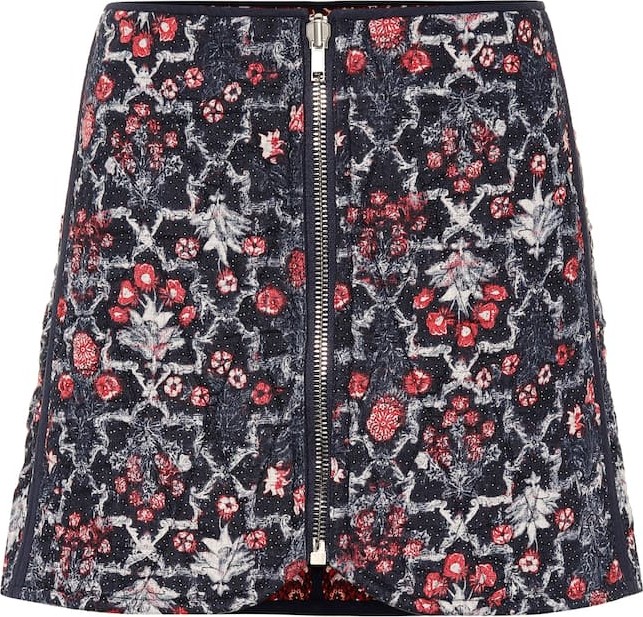 Isabel Marant Etoile Printed linen miniskirt