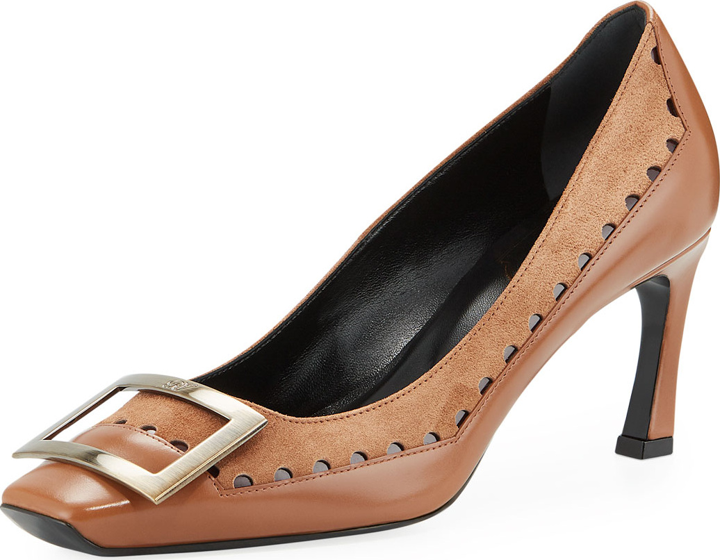 Roger Vivier Trompette Graphic Dots Mid-Heel Pumps