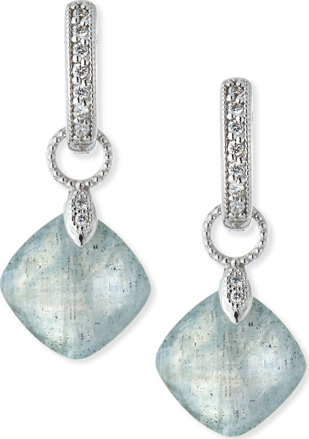 Jude Frances WG CUSHION EARRING CHARMS