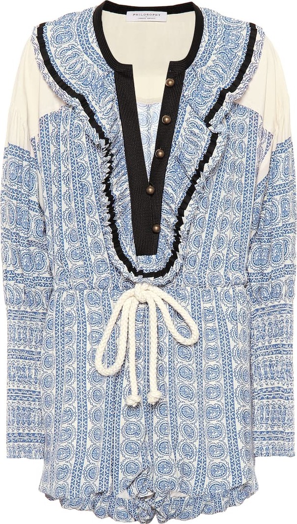 Philosophy Di Lorenzo Serafini Printed crêpe jumpsuit