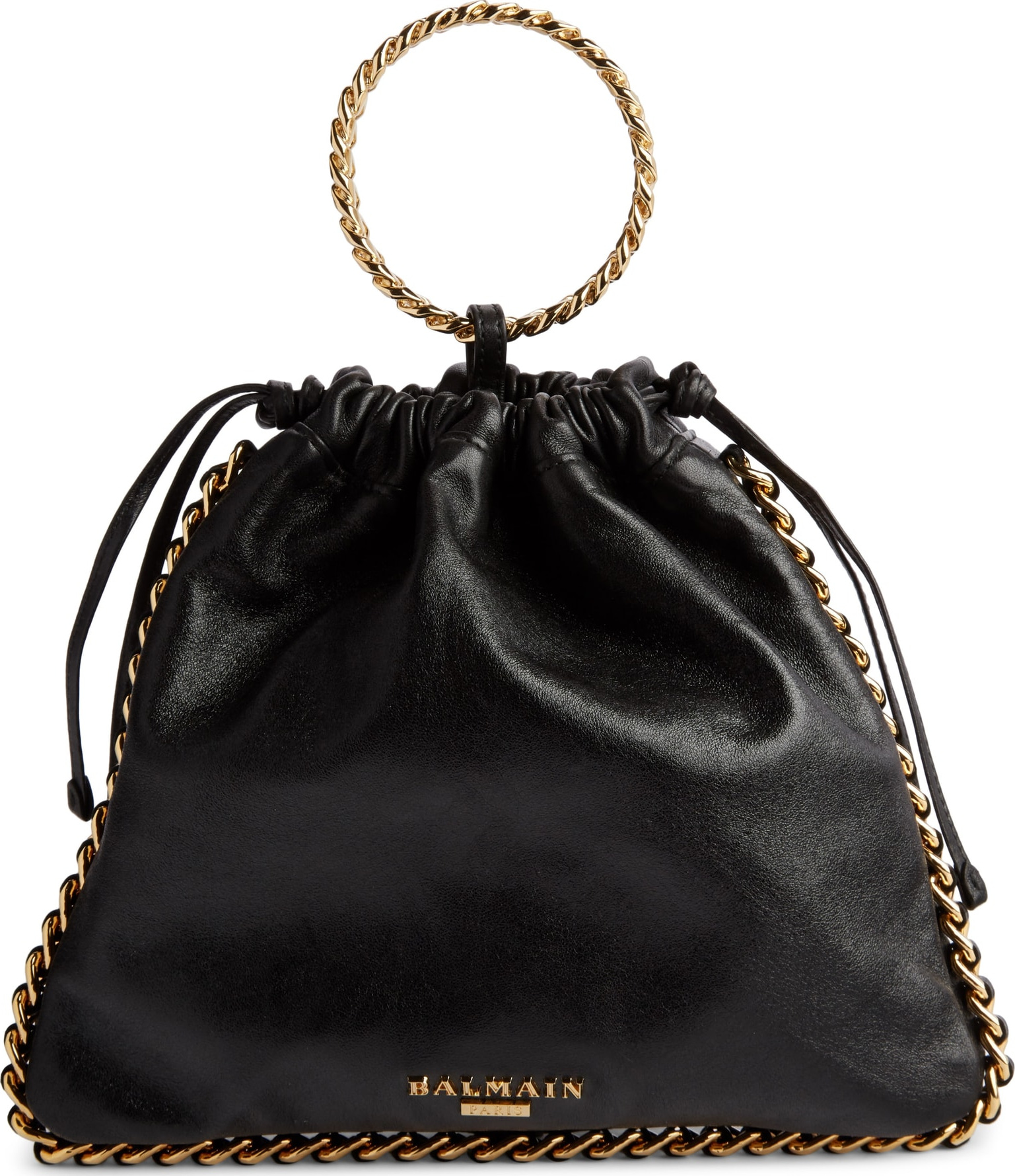 Balmain Leather Bracelet Backpack