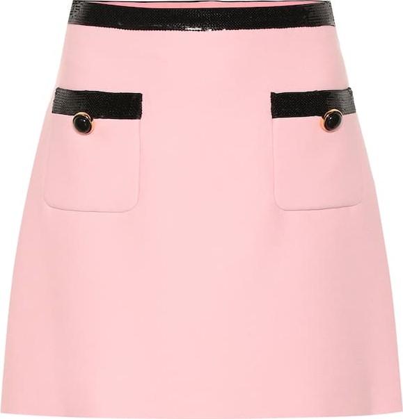 Miu Miu Sequined cady miniskirt