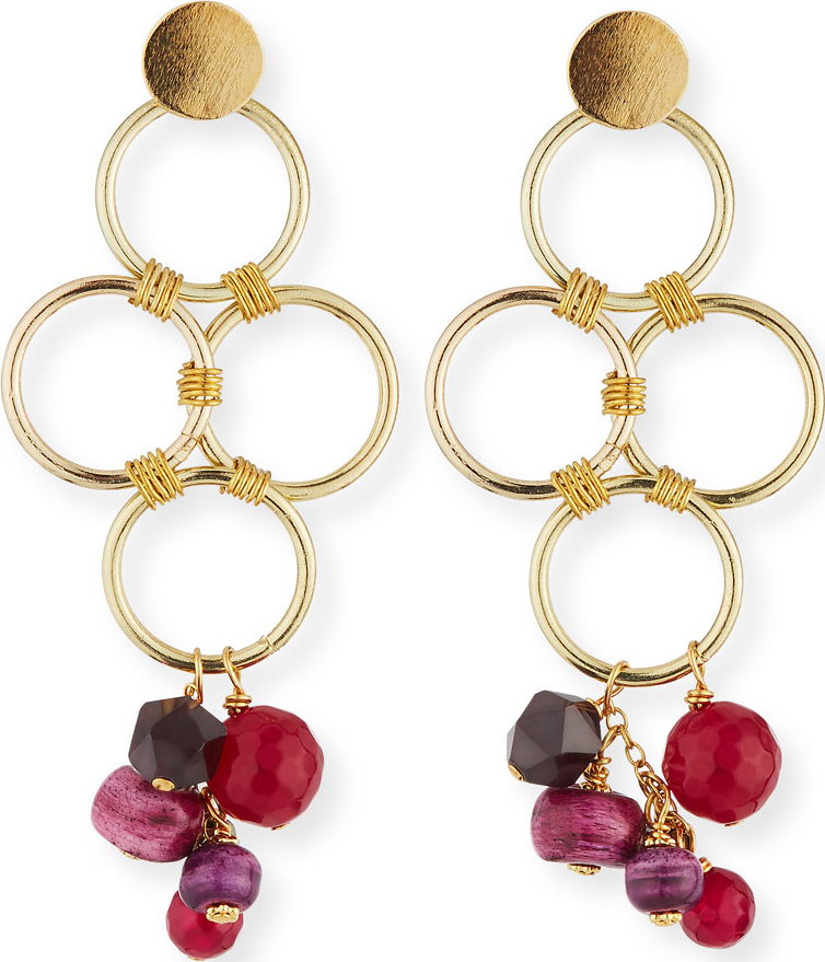 Akola Four-Loop Dangle Earrings
