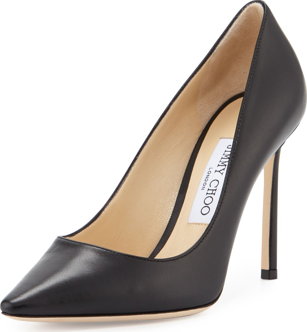 Jimmy Choo Romy Leather 100mm Pump