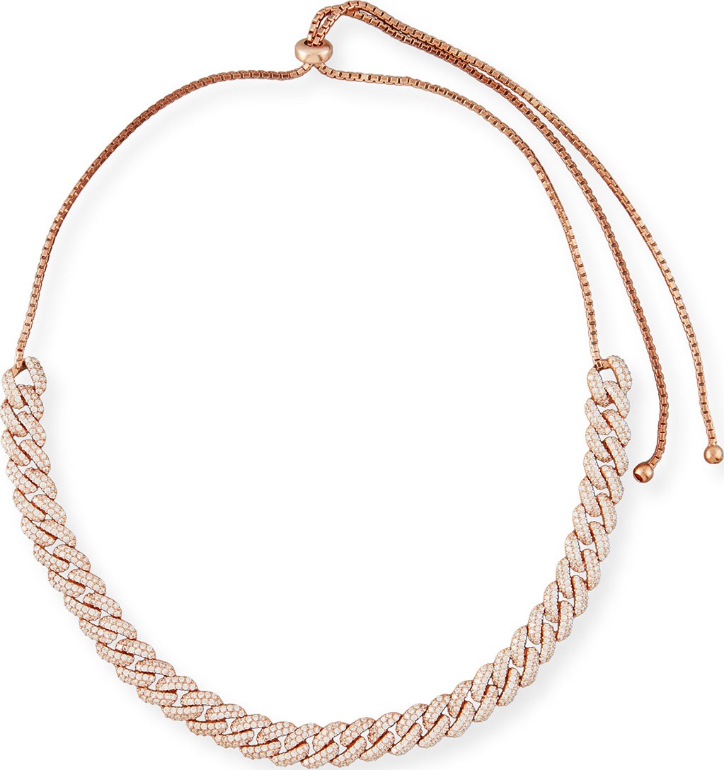 Fallon Armure Pave Crystal Curb Chain Necklace