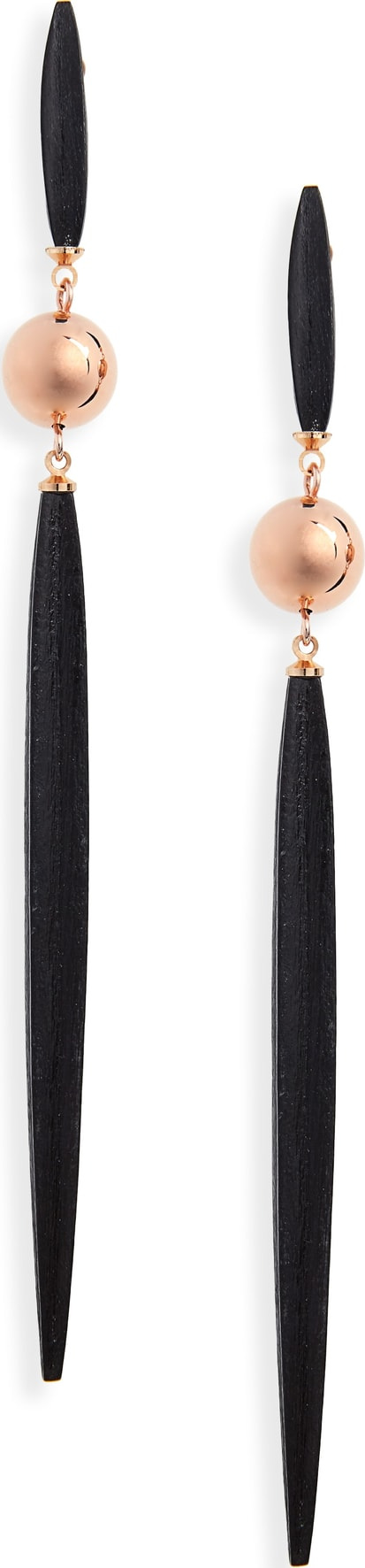 Isabel Marant Woody Linear Drop Earrings