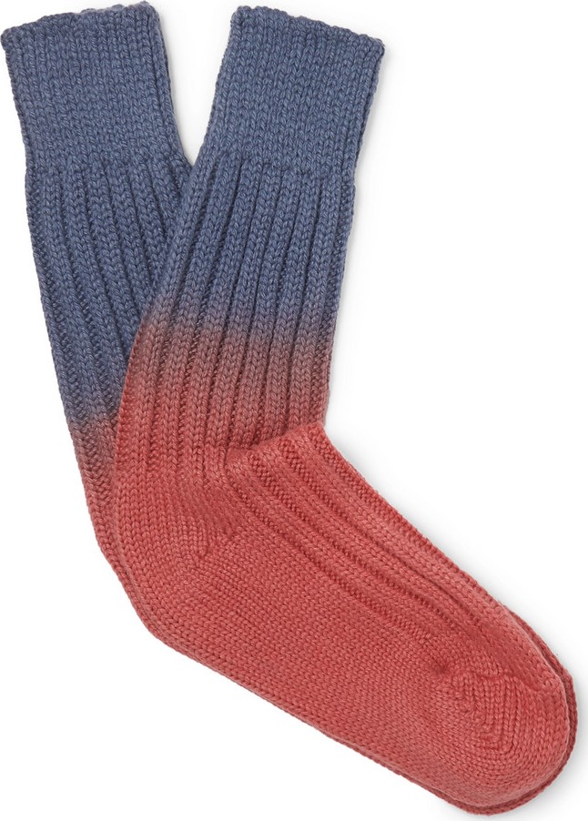 The Elder Statesman Yosemite Dip-Dyed Cashmere Socks