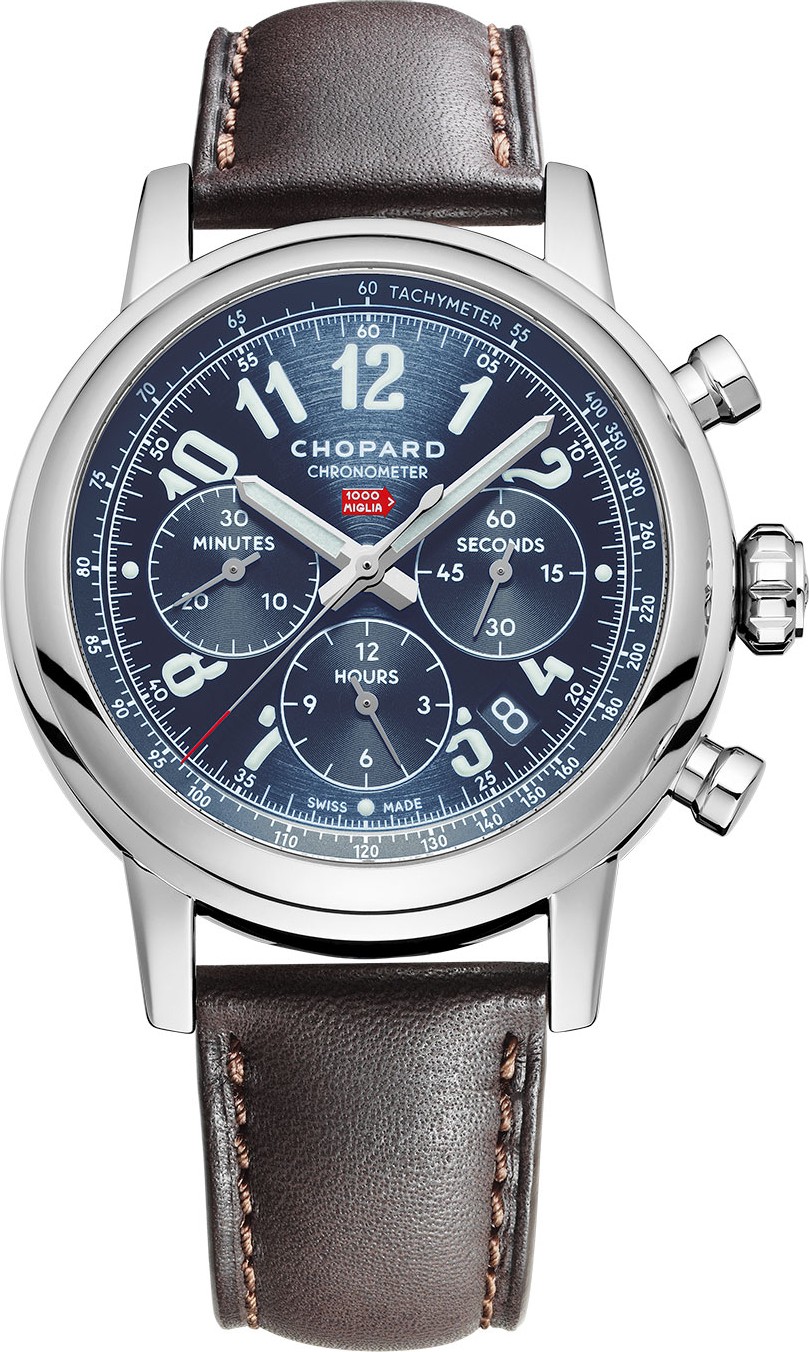 Chopard 42mm Mille Miglia Classic Racing Chronograph Watch with Leather Strap