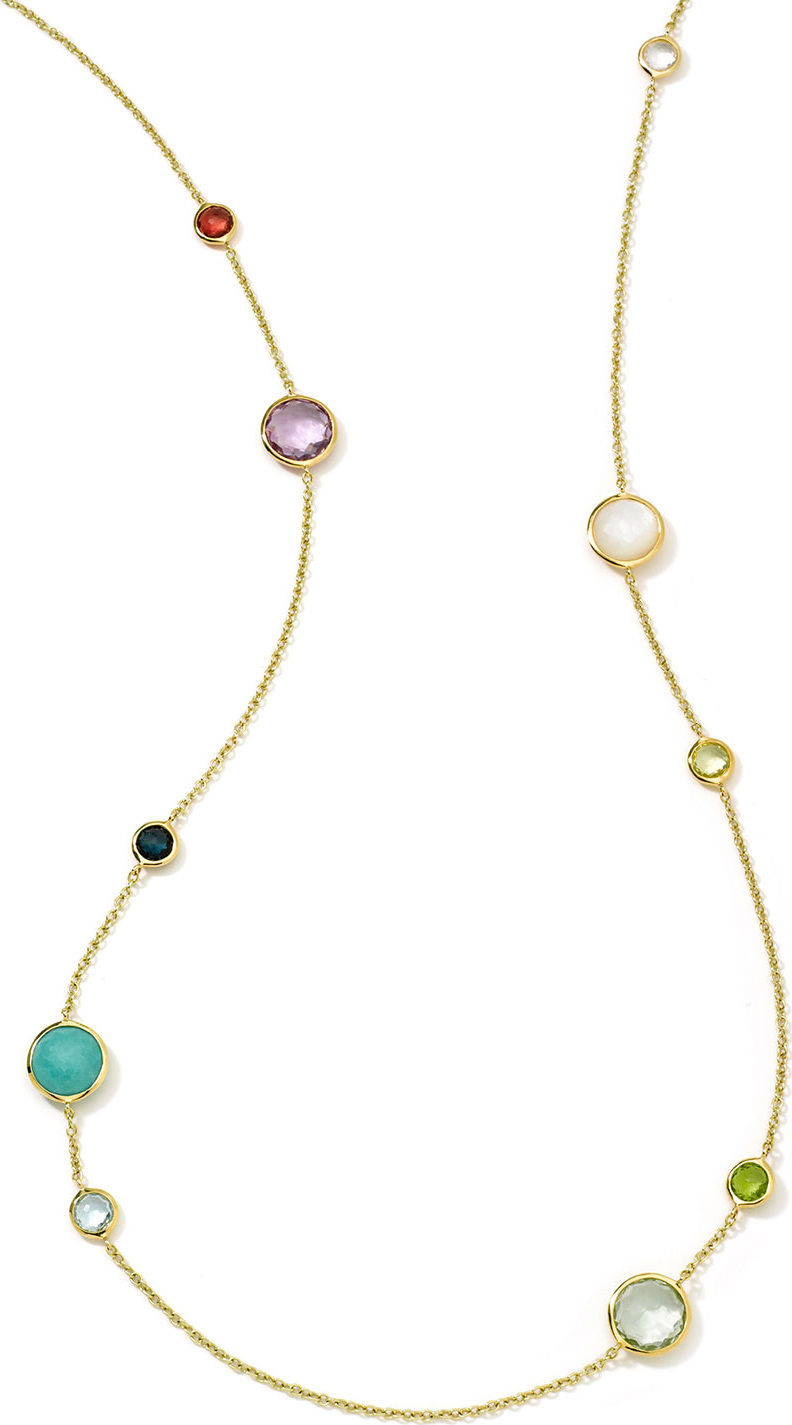 IPPOLITA Gold Rock Candy Lollipop Station Necklace, Turquoise