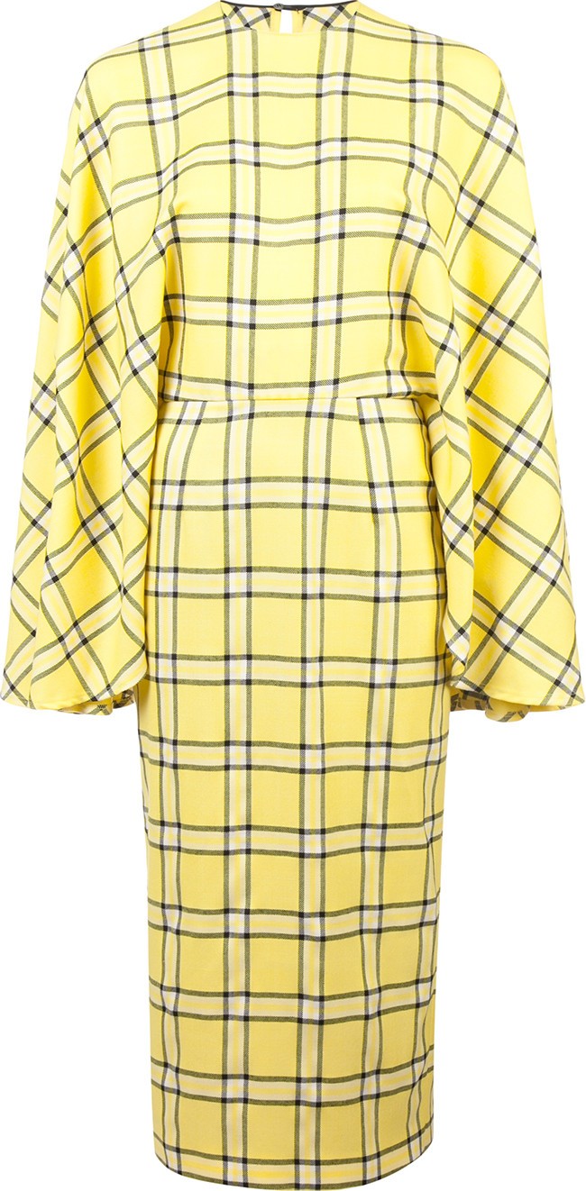 Sara Battaglia checked fitted dress
