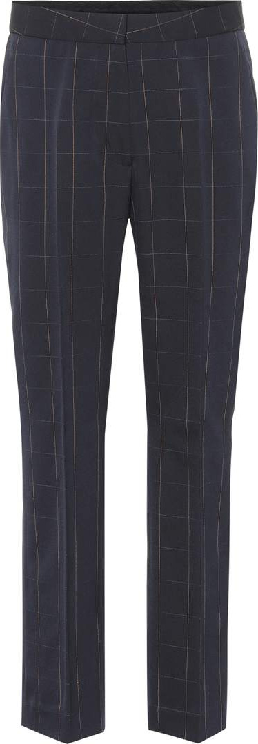 Stella McCartney Checked wool straight-leg pants