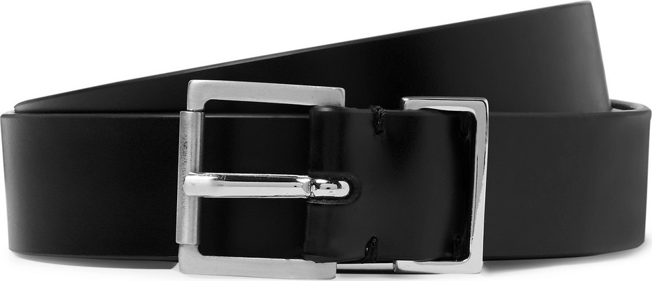 Maison Margiela 2.5cm Black Leather Belt