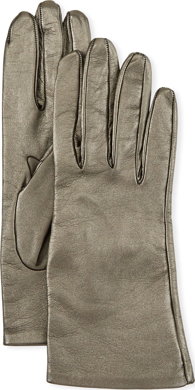 Portolano Metallic Napa Leather Gloves