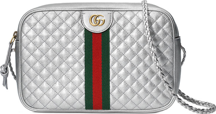 Gucci Trapuntata Small Metallic Camera Bag