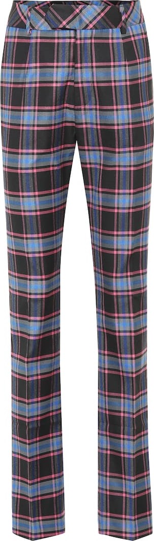 Matthew Adams Dolan Checked wool-blend pants
