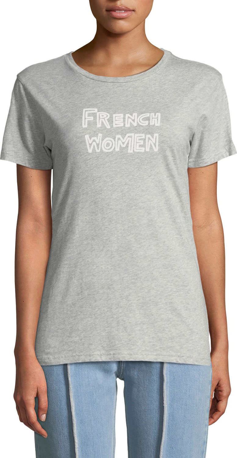 Bella Freud French Women Typographic Crewneck T-Shirt