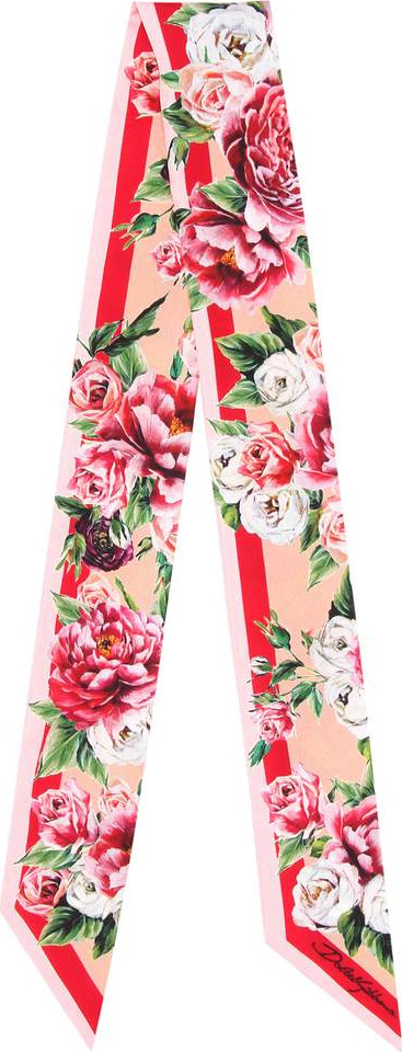 Dolce & Gabbana Floral-printed silk scarf