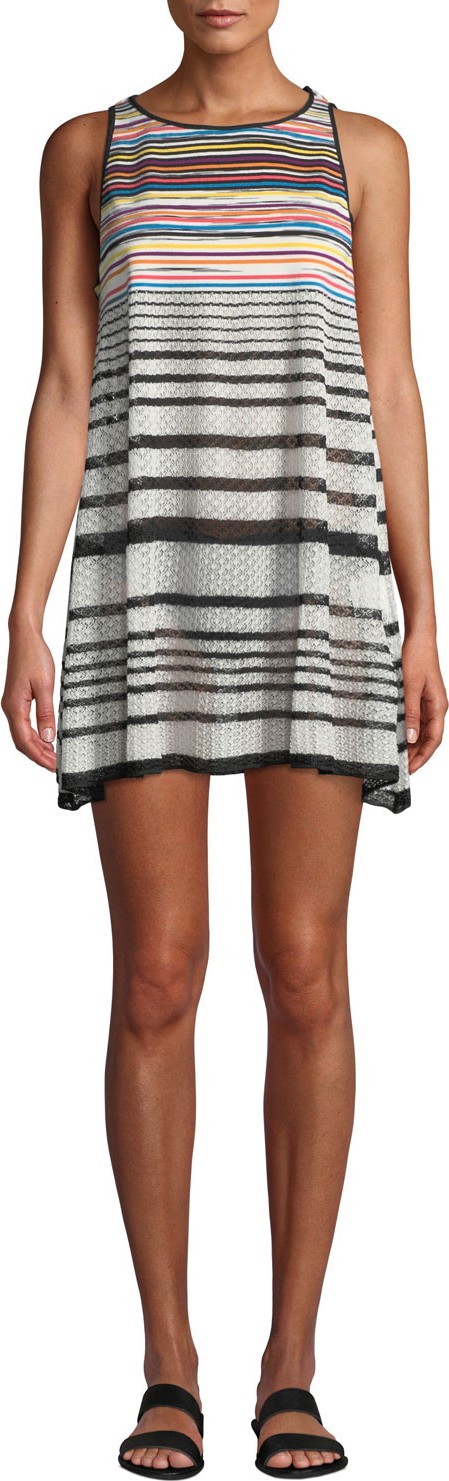 Missoni Striped Knit Sleeveless Coverup Dress