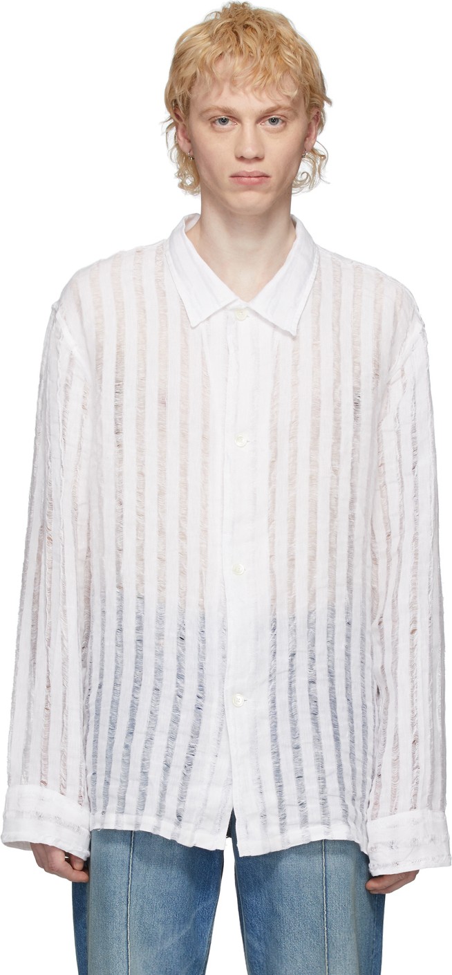 Our Legacy White Linen Box Shirt