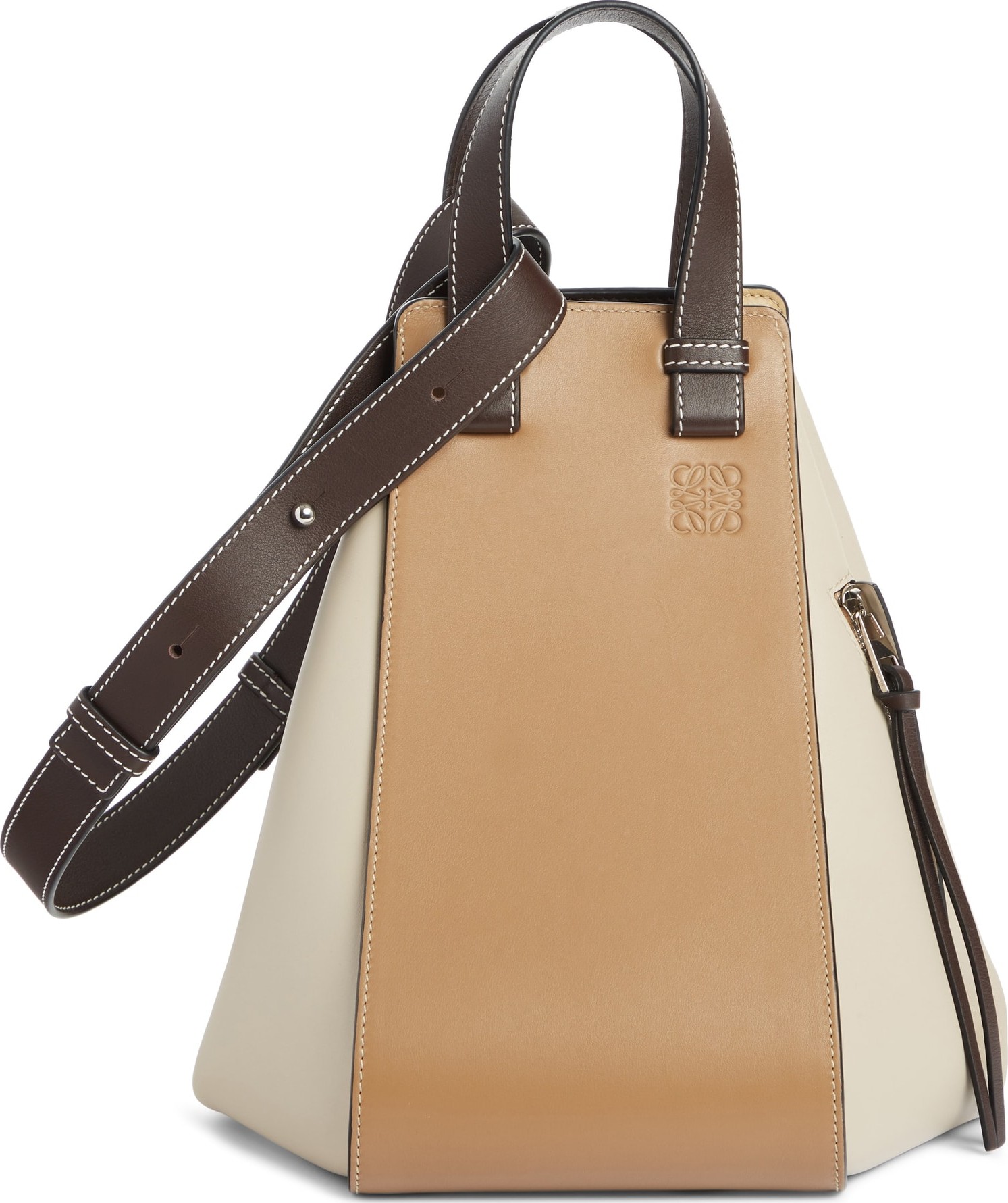 LOEWE Small Hammock Tricolor Leather Hobo