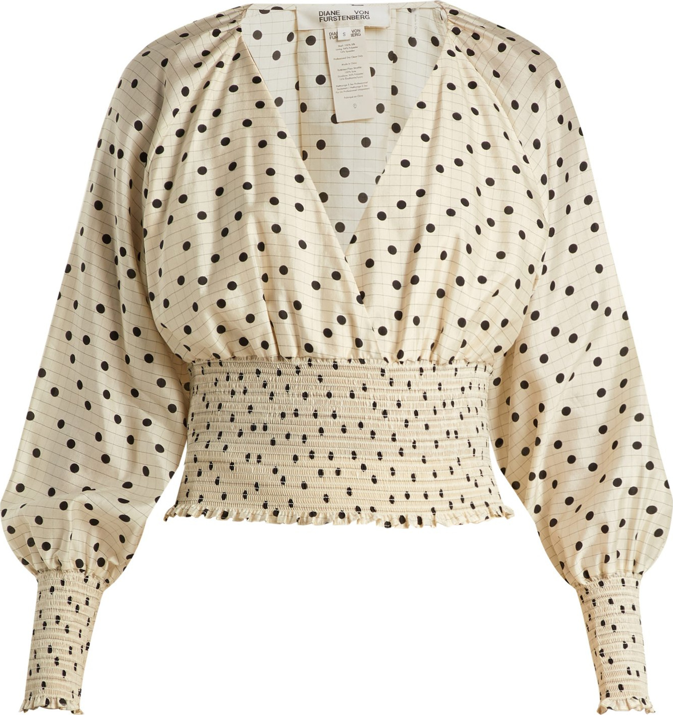 DIANE von FURSTENBERG Polka-dot silk blouse