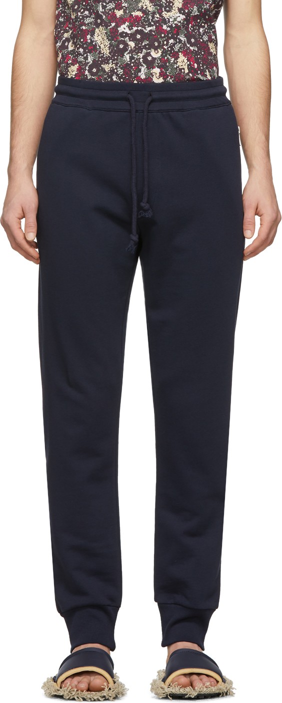 Dries Van Noten Navy Hoflin Lounge Pants